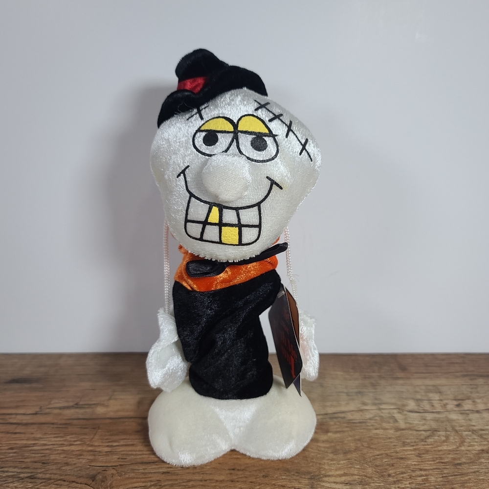 Dan Dee Franken Ghost Pop Up Toy Plush Halloween Skelton Tested Works NWT.